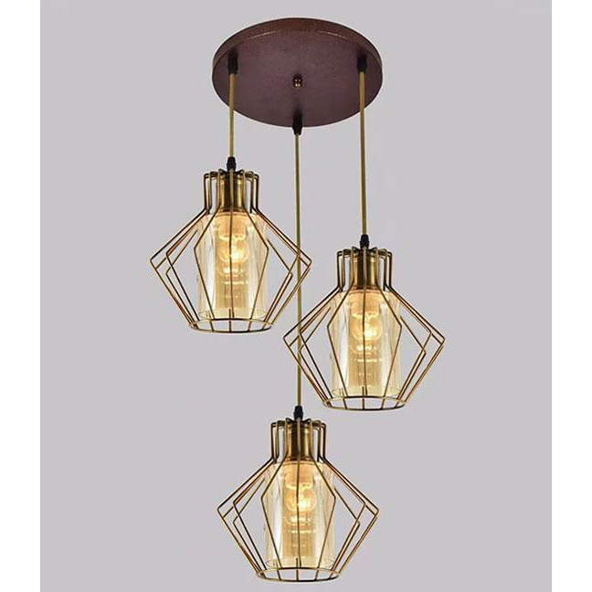 SPARKLED ASMA ÇİLÇIRAQ 3LÜ METAL E27 IP20 C-540-3